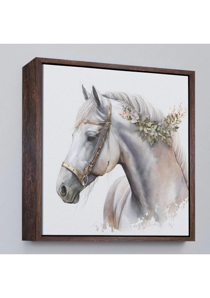 - Çerçeveli Beyaz At TABLOSU-8363 fiyatları