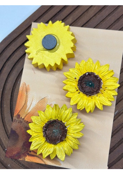 3 Adet AYÇİÇEĞİ BUZDOLABI MAGNET HEDİYELİK