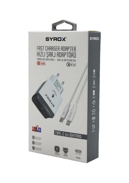 Iphone Type-C To Lıghtnıng Hızlı Ev Şarj Seti 3.0A 18W Pd (4172)