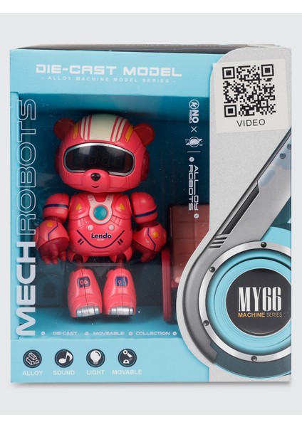 Çalar Saatli Interaktif Metal Figür Kırmızı