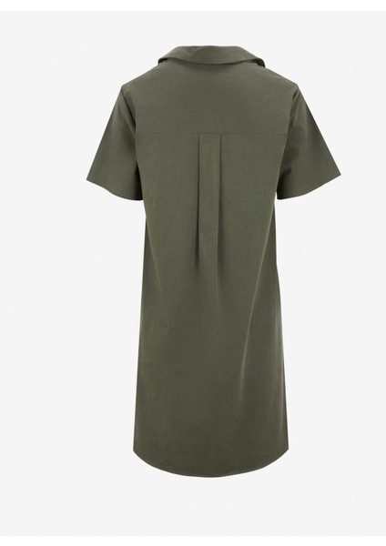 Gömlek Yaka Düz Haki Kısa Kadın Elbise FC5SL-ELB0265 fiyatları