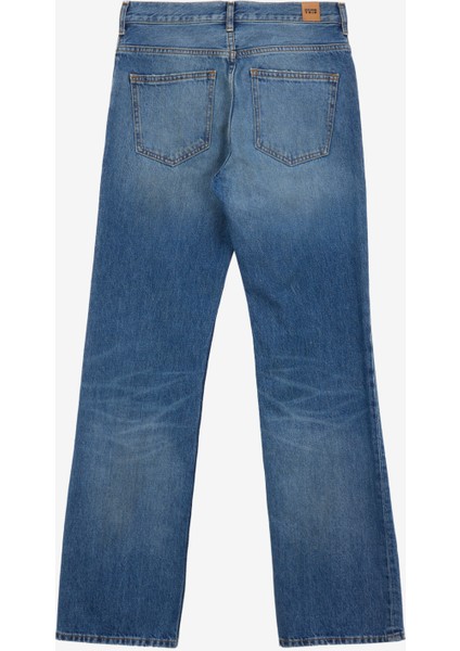 Bootcut Straight Fit Vintage Orta İndigo Kadın Jean Pantolon