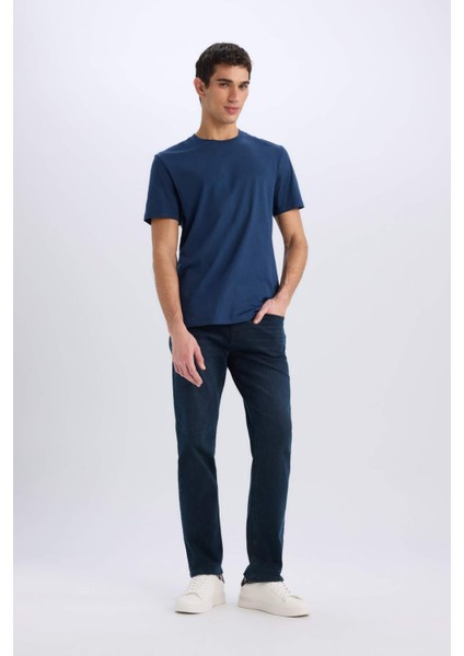 %100 Pamuk New Regular Fit Bisiklet Yaka Basic Düz Kısa Kollu Tişört V7699AZ25SP