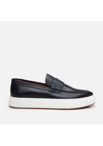 02AYH302810A680 Deri Lacivert Erkek Loafer