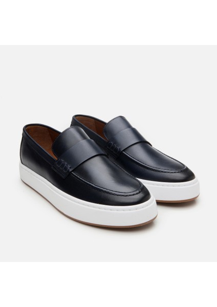 02AYH302810A680 Deri Lacivert Erkek Loafer