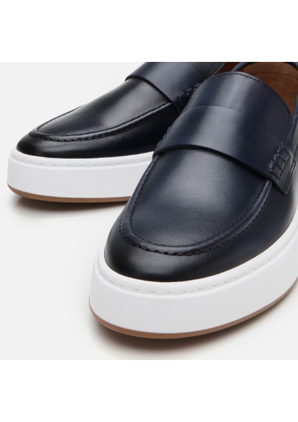 02AYH302810A680 Deri Lacivert Erkek Loafer