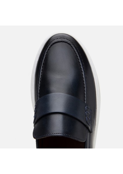 02AYH302810A680 Deri Lacivert Erkek Loafer