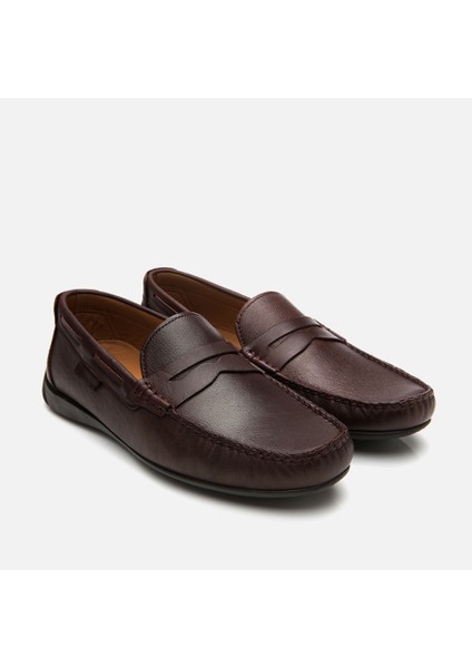 02AYH305560A480 Deri Kahve Erkek Loafer