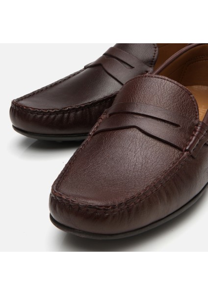 02AYH305560A480 Deri Kahve Erkek Loafer