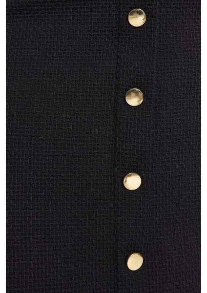 Moda Büyük Beden Regular Düz Desen Resmi Mini Boy Düz Basic Tüvit Dokuma Büyük Beden Etek indirimleri