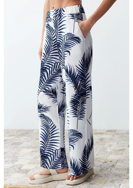 Moda Dokuma Baskılı Degaje Yaka Casual Günlük Siyah Desenli Kimono Pantolon Dokuma Alt-Üst Takım indirimleri