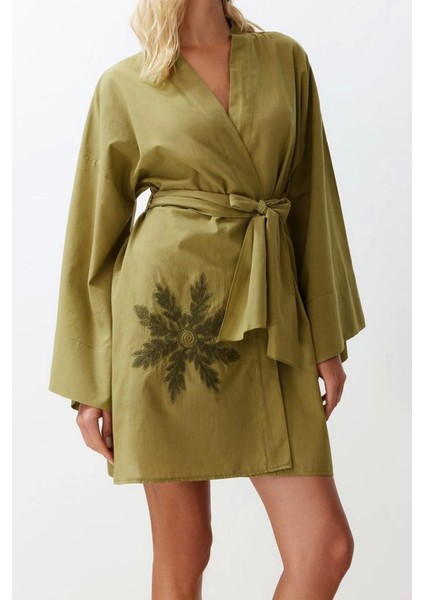 Moda Örme Regular Kalıp Midi Kruvaze Ispanyol Kol Vual Basic Düz Desen Kimono Kaftan modelleri