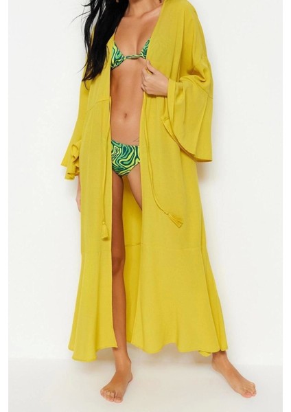 Moda Dokuma Oversize Kalıp Uzun Şal Yaka Standart Kol Shally Basic Düz Desen Kimono Kaftan modelleri