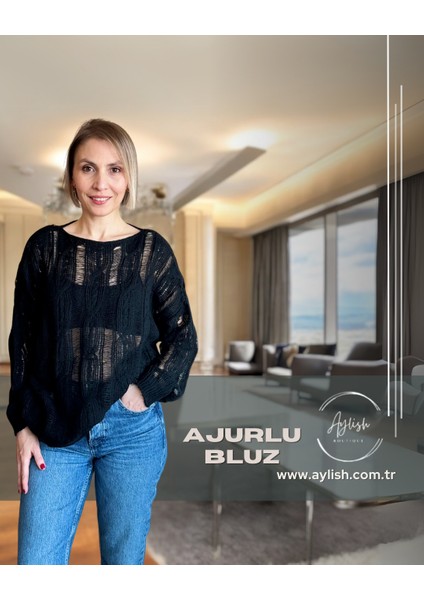 Siyah Ajurlu Triko