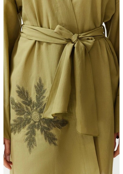 Moda Örme Regular Kalıp Midi Kruvaze Ispanyol Kol Vual Basic Düz Desen Kimono Kaftan indirimleri