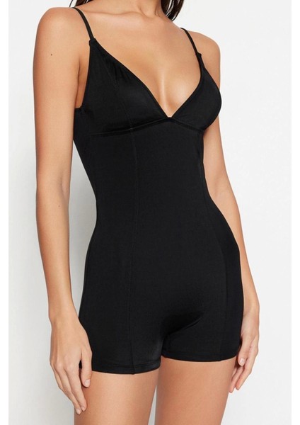 Kadın Moda Atma Kap Askılı Brief Yaka Kırmızı Düz Bralette Askılı Mayo