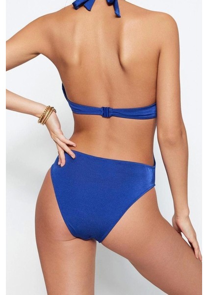 Kadın Moda Kapsız Askılı Derin V Yaka Siyah Balkonet Ters V Balenli High Leg Brazilian Mayokini indirimleri