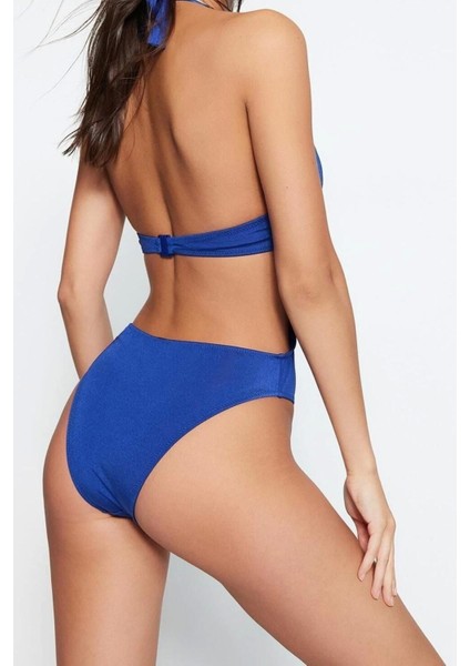 Kadın Moda Kapsız Askılı Derin V Yaka Siyah Balkonet Ters V Balenli High Leg Brazilian Mayokini fırsatları