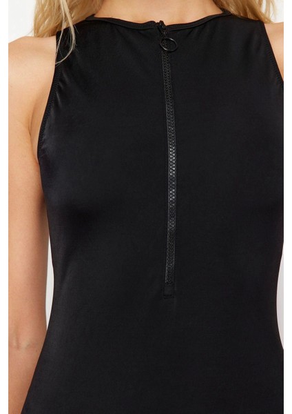 Kadın Moda Atma Kap Askılı Boxer Yaka Siyah Halter Yaka Şort Mayo indirimleri