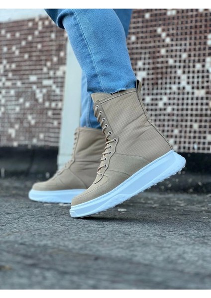 K&a KA012 Bej Süet Uzun Bağcıklı Bot modelleri