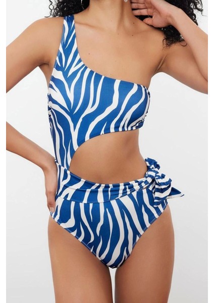 Kadın Moda Atma Kap Askılı Brazilian Yaka Tek Omuz Cut Out Pencereli Regular Mayo fiyatları