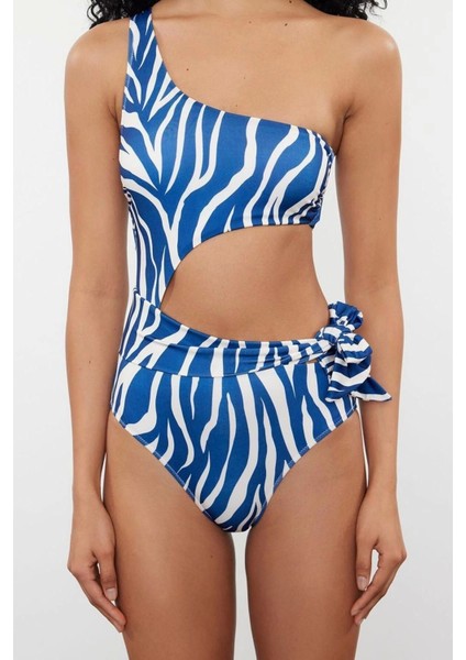 Kadın Moda Atma Kap Askılı Brazilian Yaka Tek Omuz Cut Out Pencereli Regular Mayo fırsatları