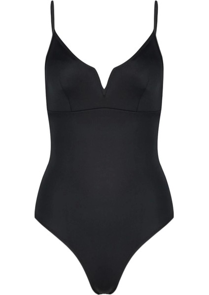 Kadın Moda Atma Kap Askılı Brazilian Yaka Regular Mayo