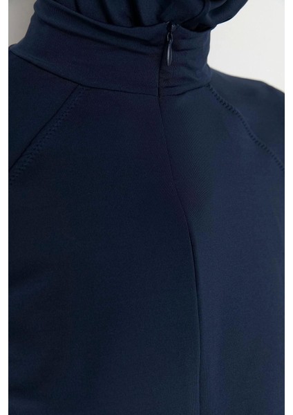 Tesettür Kapsız Su Geçirmez Uzun Yuvarlak Yaka Uzun Kollu Performans Örme 4lü Mayo Takımı fiyatları