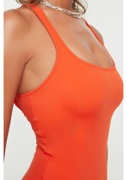 Kadın Moda Atma Kap Askılı Brief Yaka Nar Çiçeği Sırt Dekolteli Regular Mayo modelleri