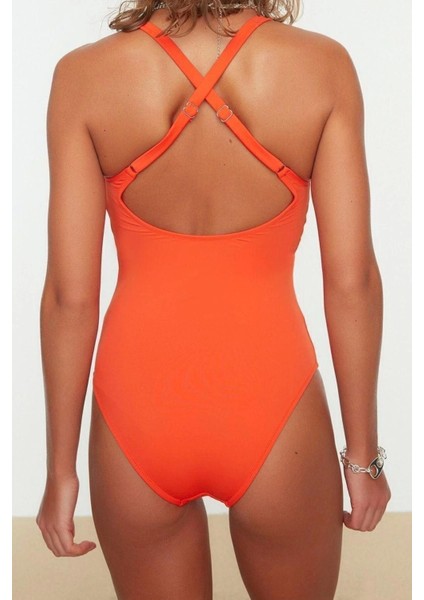 Kadın Moda Atma Kap Askılı Brief Yaka Nar Çiçeği Sırt Dekolteli Regular Mayo fırsatları