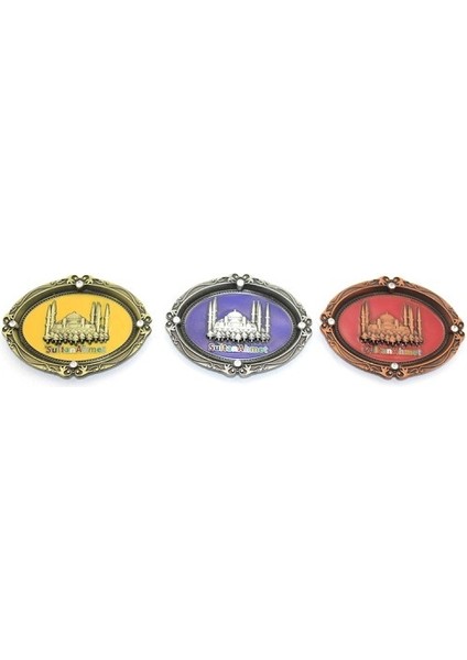 Istanbul Temalı Metal Magnet Sultanahmet Kabartmalı