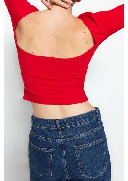 Moda Kayık Yaka Örme Slim Düz Desen Casual Günlük Regular Uzun Kol Bluz modelleri