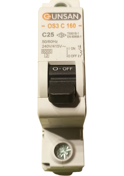 C 1X25A 6ka Otomatik Sigorta Os3 C 160-25