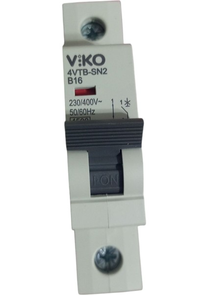 16 Amper B. Tipi. Otomatik Sigorta 4VTB-1B16-SN2 4,5 Ka 1p B 16A