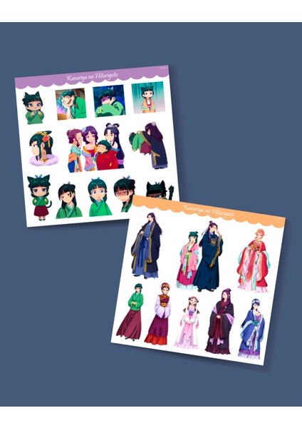 Eczacının Günlüğü Maomao - Kusuriya No Hitorigoto 2li Sticker Set-Parlak Kağıt