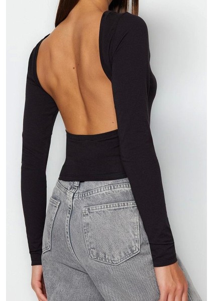 Moda Bisiklet Yaka Örme Slim Düz Desen Casual Günlük Regular Uzun Kol Bluz modelleri