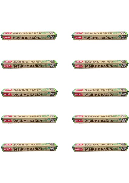 Ağartılmış Doğal Kesimli Yağlı Fırın Pişirme Kızartma Kağıdı - 42X37 Cm. - 10 Adetlik 10 Kutu