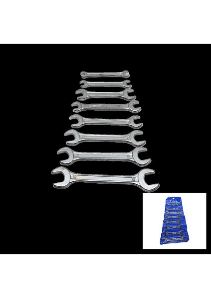 8 Parça Ağzı Açık 6-22 mm Anahtar Takımı