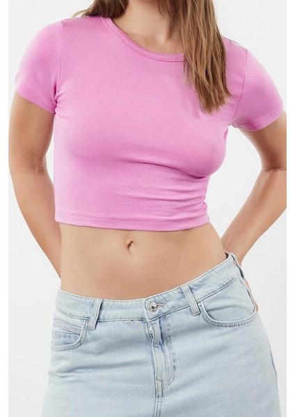 Moda 2li Paket Crop Yumuşak Esnek Rahat Örme Bluz fırsatları