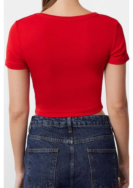 Moda 2li Paket Crop Yumuşak Esnek Rahat Örme Bluz fırsatları