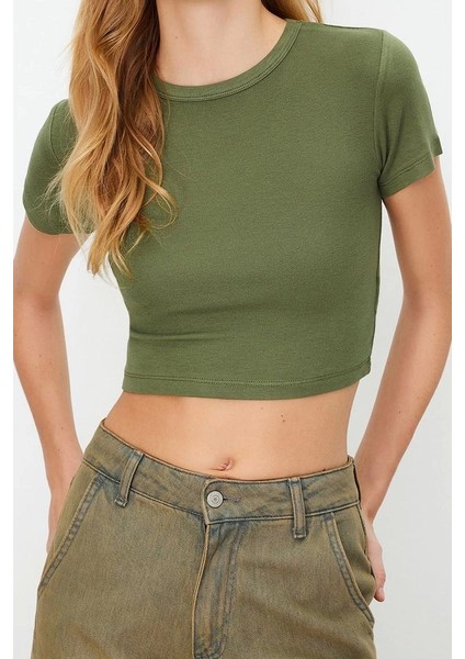 Moda 2li Paket Crop Yumuşak Esnek Rahat Örme Bluz fırsatları