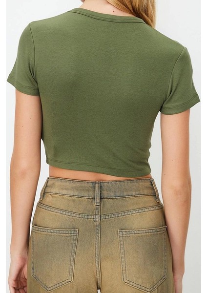 Moda 2li Paket Crop Yumuşak Esnek Rahat Örme Bluz indirimleri
