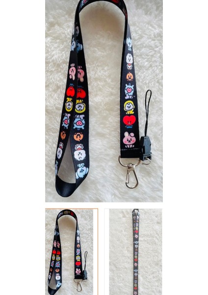 BT21 Temalı Boyun Askı Ipi ve Yaka Kartları