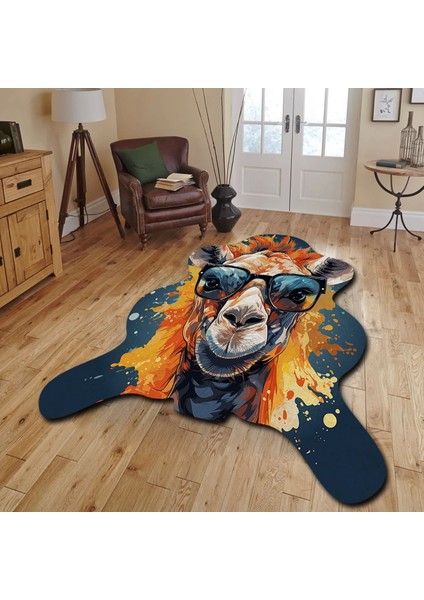 Dekoratif, 3D Baskılı Özel Tasarım, Lazer Kesim, Ince, Kaymaz Taban Halı 83