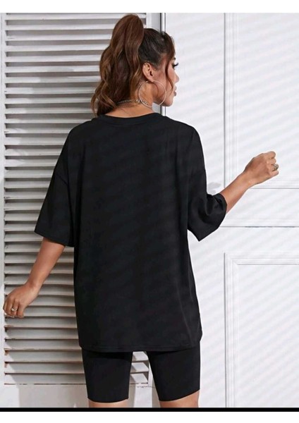 Kadın / Kız Losangel 23 Baskılı Oversize Salaş Bej T-Shirt Ünisex Boyfirend