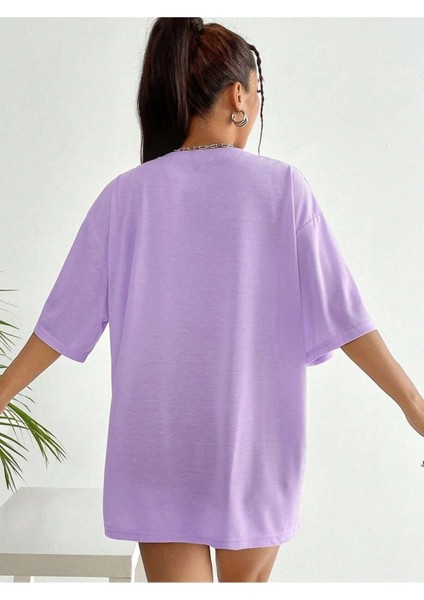 Kadın / Kız Summer Adventures Baskılı Oversize T-Shirt Salaş Boyfirend fiyatları