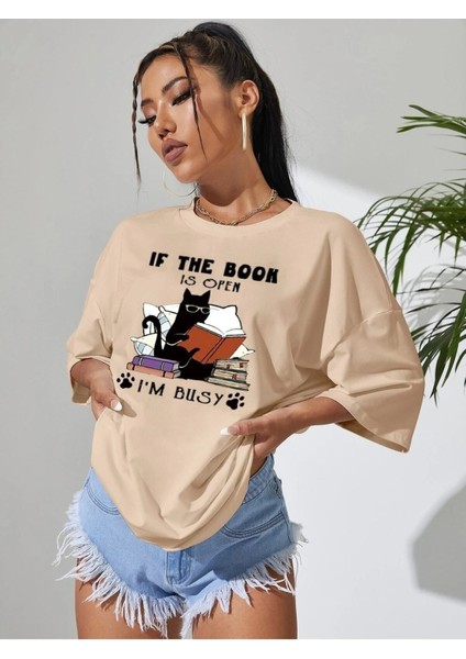 Kadın / Kız Toprak Oversize T-Shirt If The Book Baskılı fırsatları