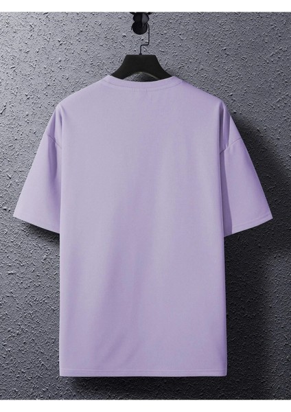 Rakun Cep Baskılı Oversize Erkek T-Shirt Salaş Boyfirend