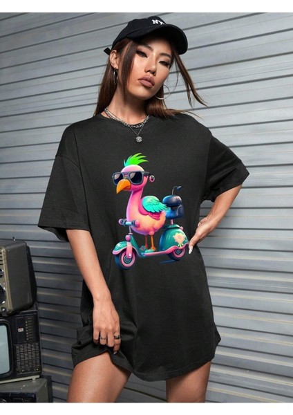Kadın / Kız Baskılı Oversize T-Shirt Salas Boyfriend