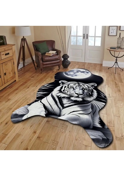 Dekoratif, 3D Baskılı Özel Tasarım, Lazer Kesim, Ince, Kaymaz Taban Halı